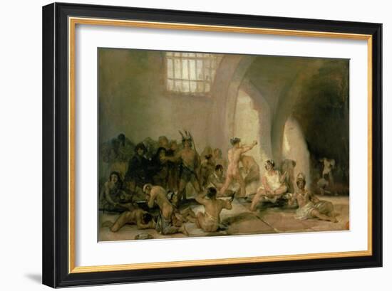 The Madhouse, 1812-15-Francisco de Goya-Framed Giclee Print
