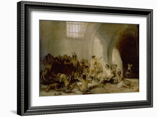 The Madhouse, about 1812/19-Francisco de Goya-Framed Giclee Print