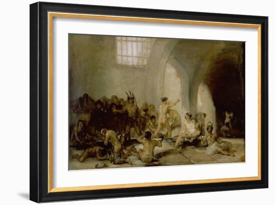 The Madhouse, about 1812/19-Francisco de Goya-Framed Giclee Print