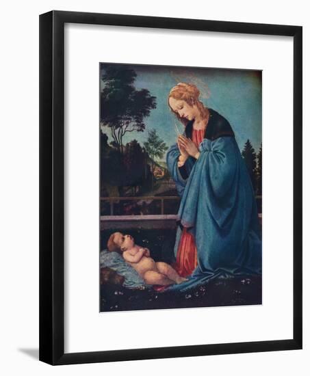 'The Madonna Adoring the Christ Child', 15th century, (1910)-Filippino Lippi-Framed Giclee Print