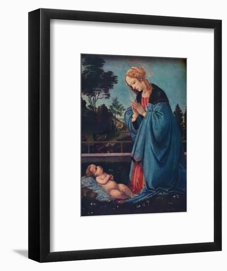 'The Madonna Adoring the Christ Child', 15th century, (1910)-Filippino Lippi-Framed Giclee Print