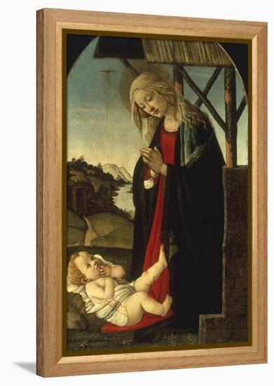 The Madonna Adoring the Christ Child-Sandro Botticelli-Framed Premier Image Canvas