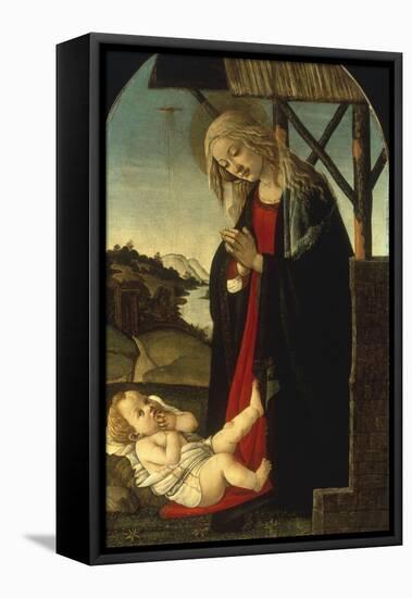 The Madonna Adoring the Christ Child-Sandro Botticelli-Framed Premier Image Canvas