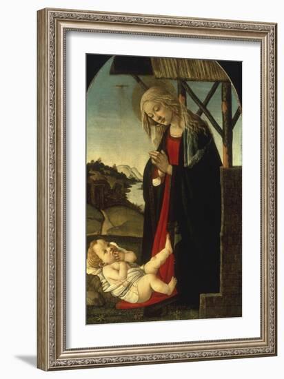 The Madonna Adoring the Christ Child-Sandro Botticelli-Framed Giclee Print