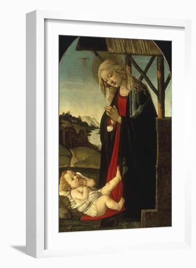 The Madonna Adoring the Christ Child-Sandro Botticelli-Framed Giclee Print