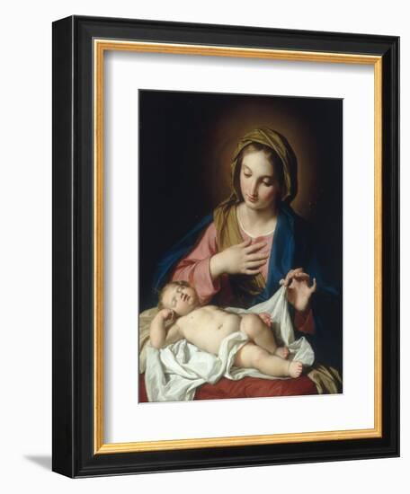 The Madonna adoring the Christ Child-Giuseppe Bottani-Framed Giclee Print