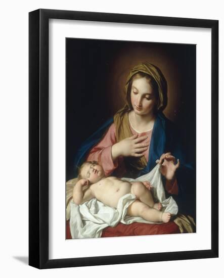 The Madonna adoring the Christ Child-Giuseppe Bottani-Framed Giclee Print