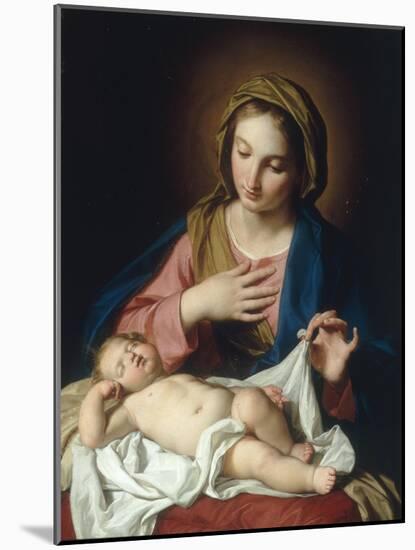 The Madonna adoring the Christ Child-Giuseppe Bottani-Mounted Giclee Print