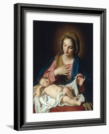 The Madonna adoring the Christ Child-Giuseppe Bottani-Framed Giclee Print