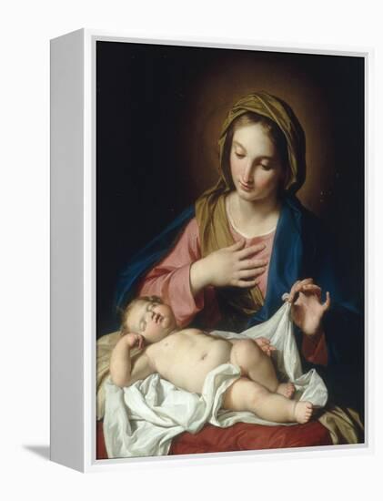 The Madonna adoring the Christ Child-Giuseppe Bottani-Framed Premier Image Canvas