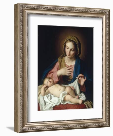 The Madonna adoring the Christ Child-Giuseppe Bottani-Framed Premium Giclee Print