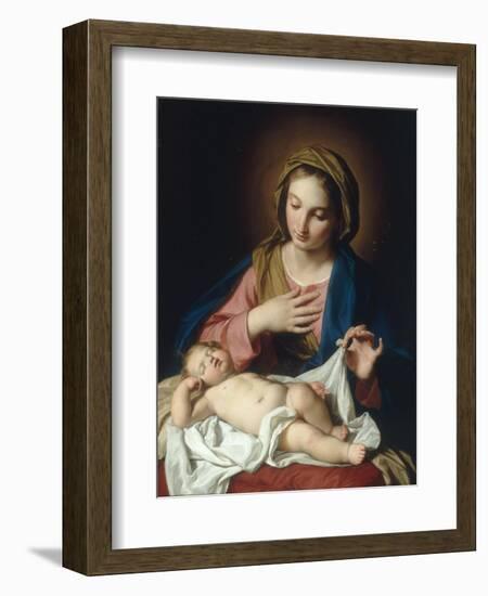 The Madonna adoring the Christ Child-Giuseppe Bottani-Framed Premium Giclee Print