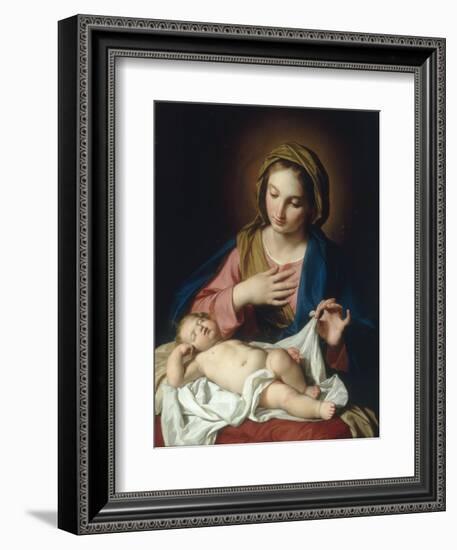 The Madonna adoring the Christ Child-Giuseppe Bottani-Framed Premium Giclee Print