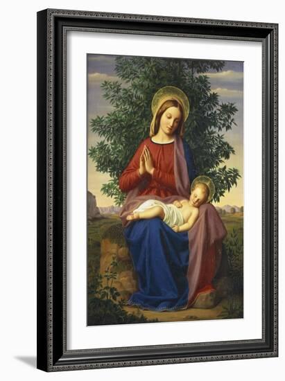 The Madonna and Child, 1855-Julius Schnorr von Carolsfeld-Framed Giclee Print