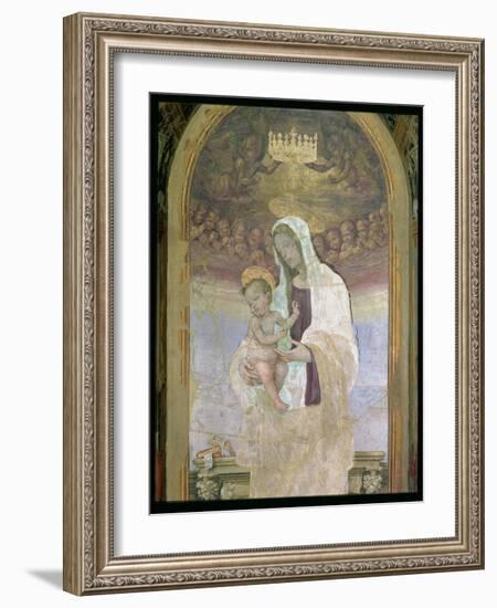 The Madonna and Child, a Detail from the Tabernacle of the Canto Al Mercatale, 1498-Filippino Lippi-Framed Giclee Print