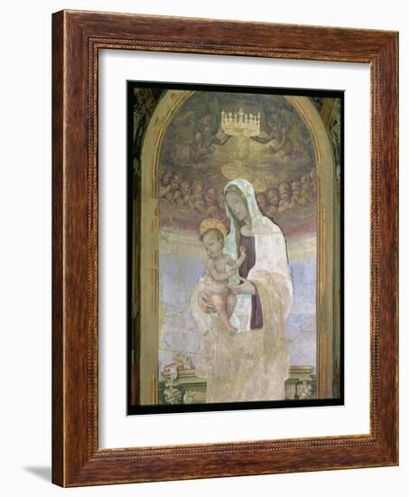 The Madonna and Child, a Detail from the Tabernacle of the Canto Al Mercatale, 1498-Filippino Lippi-Framed Giclee Print