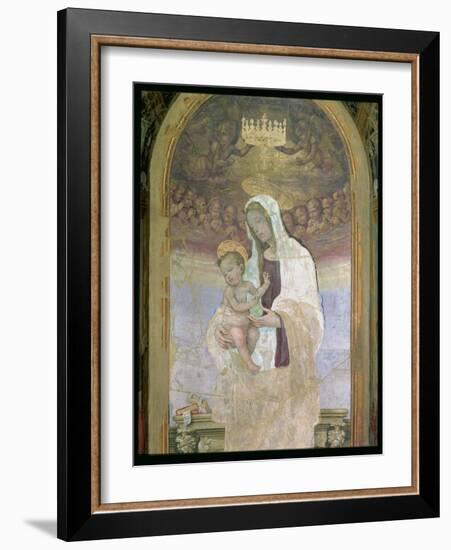 The Madonna and Child, a Detail from the Tabernacle of the Canto Al Mercatale, 1498-Filippino Lippi-Framed Giclee Print