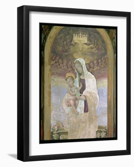 The Madonna and Child, a Detail from the Tabernacle of the Canto Al Mercatale, 1498-Filippino Lippi-Framed Giclee Print