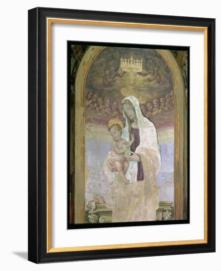 The Madonna and Child, a Detail from the Tabernacle of the Canto Al Mercatale, 1498-Filippino Lippi-Framed Giclee Print