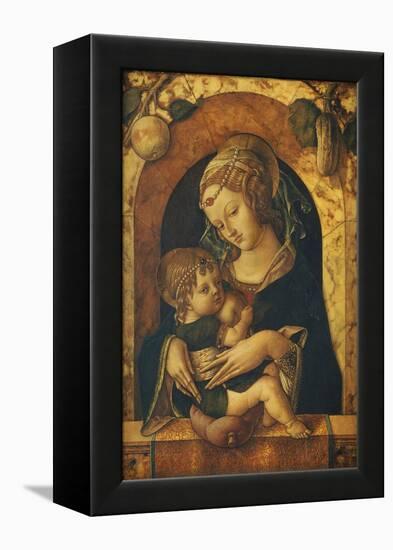 The Madonna and Child at a Marble Parapet-Carlo Crivelli-Framed Premier Image Canvas