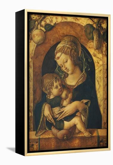 The Madonna and Child at a Marble Parapet-Carlo Crivelli-Framed Premier Image Canvas