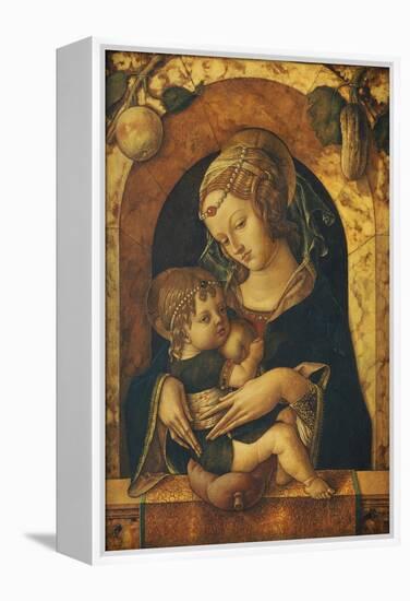 The Madonna and Child at a Marble Parapet-Carlo Crivelli-Framed Premier Image Canvas