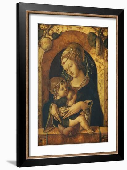 The Madonna and Child at a Marble Parapet-Carlo Crivelli-Framed Giclee Print