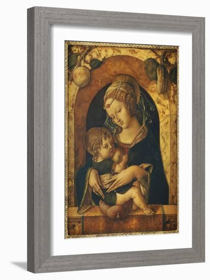 The Madonna and Child at a Marble Parapet-Carlo Crivelli-Framed Giclee Print