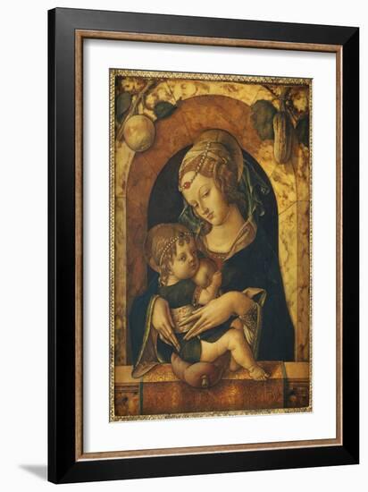 The Madonna and Child at a Marble Parapet-Carlo Crivelli-Framed Giclee Print