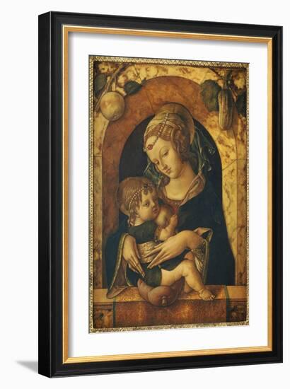 The Madonna and Child at a Marble Parapet-Carlo Crivelli-Framed Giclee Print