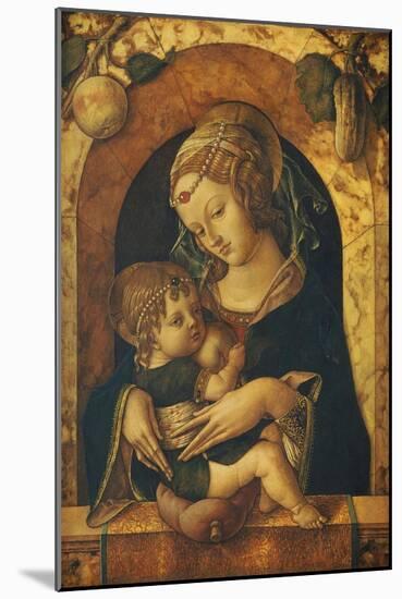 The Madonna and Child at a Marble Parapet-Carlo Crivelli-Mounted Giclee Print