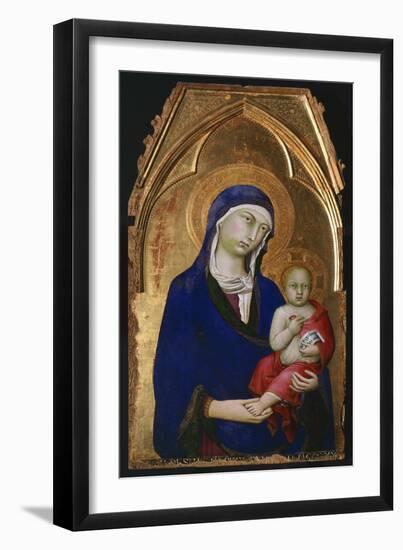 The Madonna and Child, Detail from Altarpiece of St Dominic-Simone Martini-Framed Giclee Print