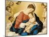 The Madonna and Child in Glory with Cherubs-Giovanni Battista Salvi da Sassoferrato-Mounted Giclee Print