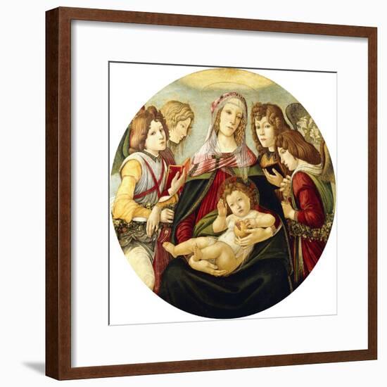 The Madonna and Child with Four Angels-Sandro Botticelli-Framed Giclee Print