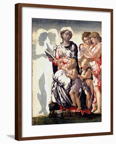 The Madonna and Child with Saint John and Angels-Michelangelo Buonarroti-Framed Photographic Print