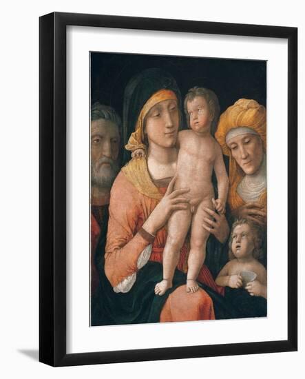 The Madonna and Child with Saints Joseph, Elizabeth, and John the Baptist-Andrea Mantegna-Framed Giclee Print