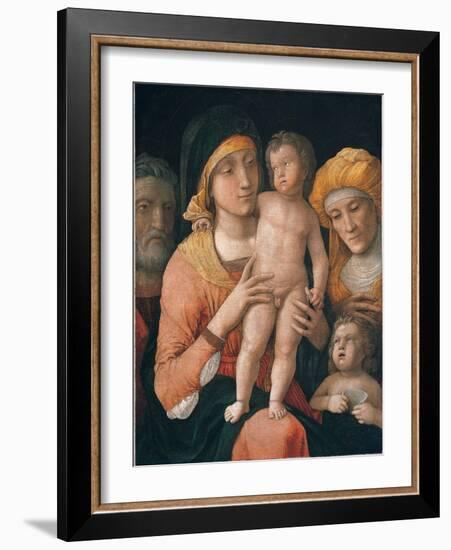 The Madonna and Child with Saints Joseph, Elizabeth, and John the Baptist-Andrea Mantegna-Framed Giclee Print