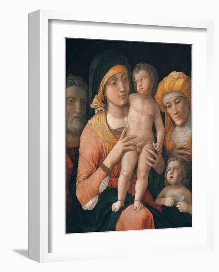 The Madonna and Child with Saints Joseph, Elizabeth, and John the Baptist-Andrea Mantegna-Framed Giclee Print