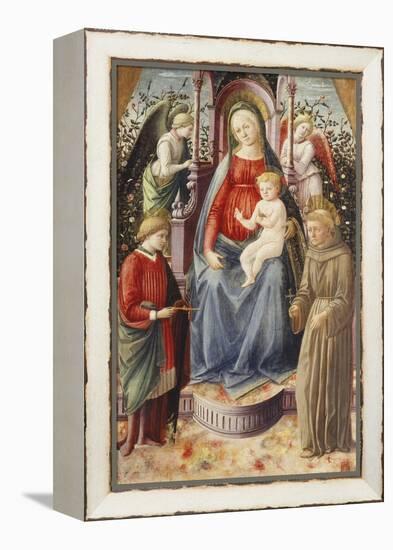 The Madonna and Child with Saints Julian and Francis-Francesco Di Stefano Pesellino-Framed Premier Image Canvas