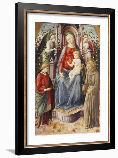 The Madonna and Child with Saints Julian and Francis-Francesco Di Stefano Pesellino-Framed Giclee Print