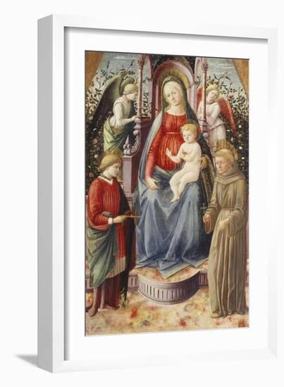 The Madonna and Child with Saints Julian and Francis-Francesco Di Stefano Pesellino-Framed Giclee Print