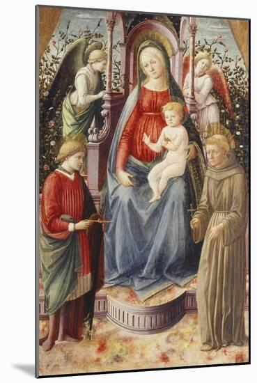 The Madonna and Child with Saints Julian and Francis-Francesco Di Stefano Pesellino-Mounted Giclee Print