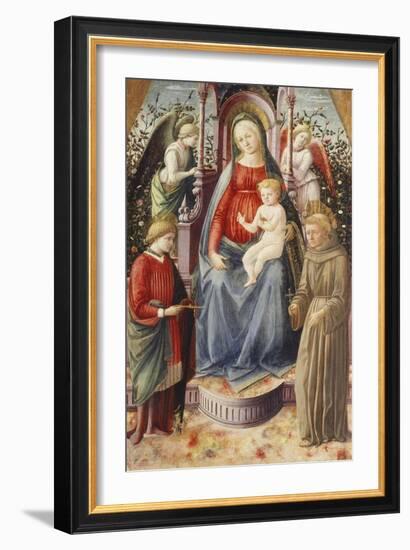 The Madonna and Child with Saints Julian and Francis-Francesco Di Stefano Pesellino-Framed Giclee Print