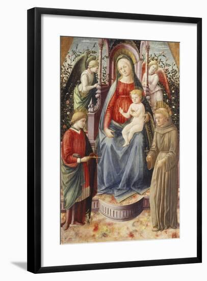 The Madonna and Child with Saints Julian and Francis-Francesco Di Stefano Pesellino-Framed Giclee Print