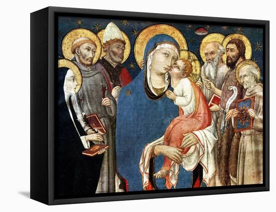 The Madonna and Child with Saints, Mid 15th Century-Sano di Pietro-Framed Premier Image Canvas