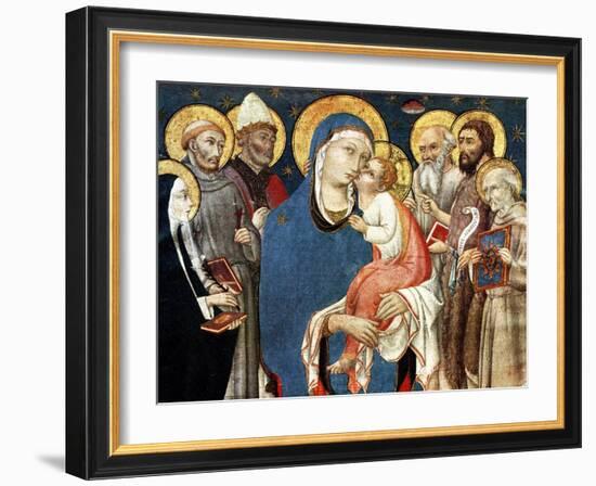 The Madonna and Child with Saints, Mid 15th Century-Sano di Pietro-Framed Giclee Print