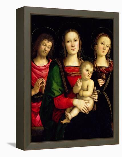 The Madonna and Child with St. John the Baptist and St. Catherine of Alexandria-Perugino-Framed Premier Image Canvas