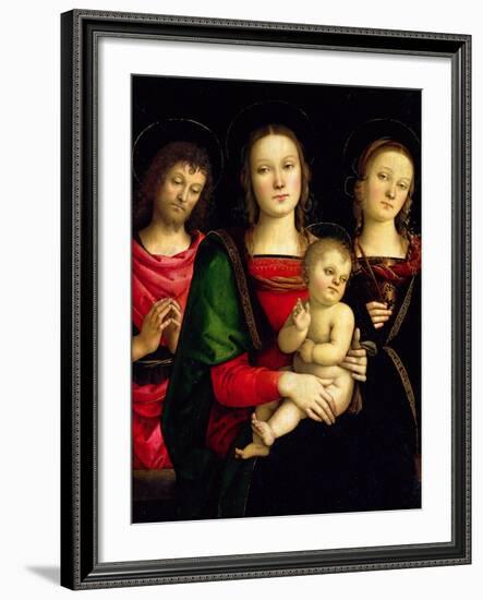 The Madonna and Child with St. John the Baptist and St. Catherine of Alexandria-Perugino-Framed Giclee Print