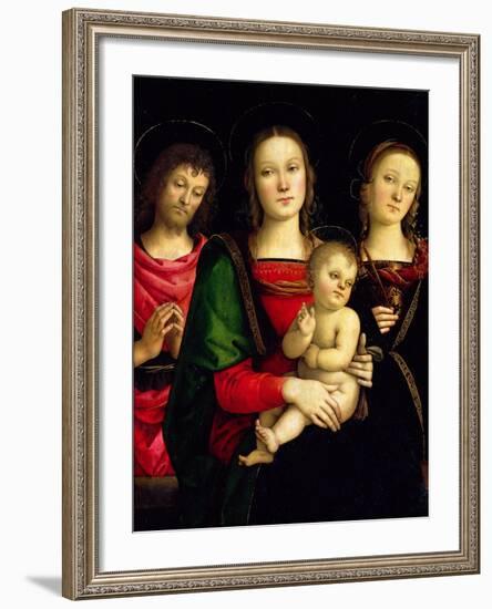 The Madonna and Child with St. John the Baptist and St. Catherine of Alexandria-Perugino-Framed Giclee Print