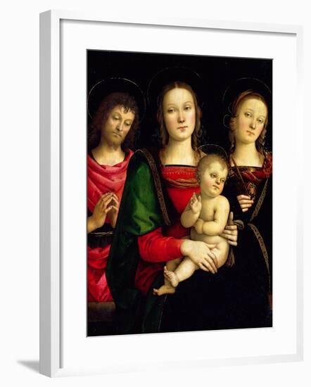 The Madonna and Child with St. John the Baptist and St. Catherine of Alexandria-Perugino-Framed Giclee Print
